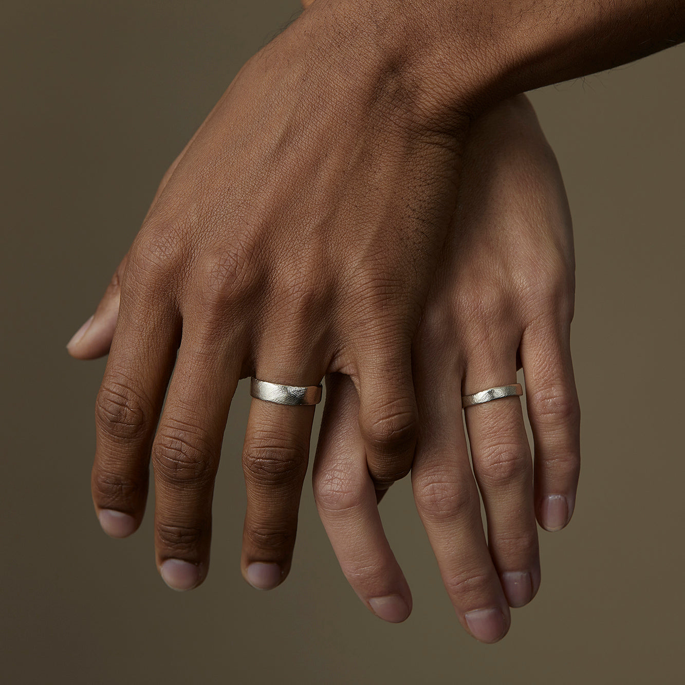 18K White Gold on Model