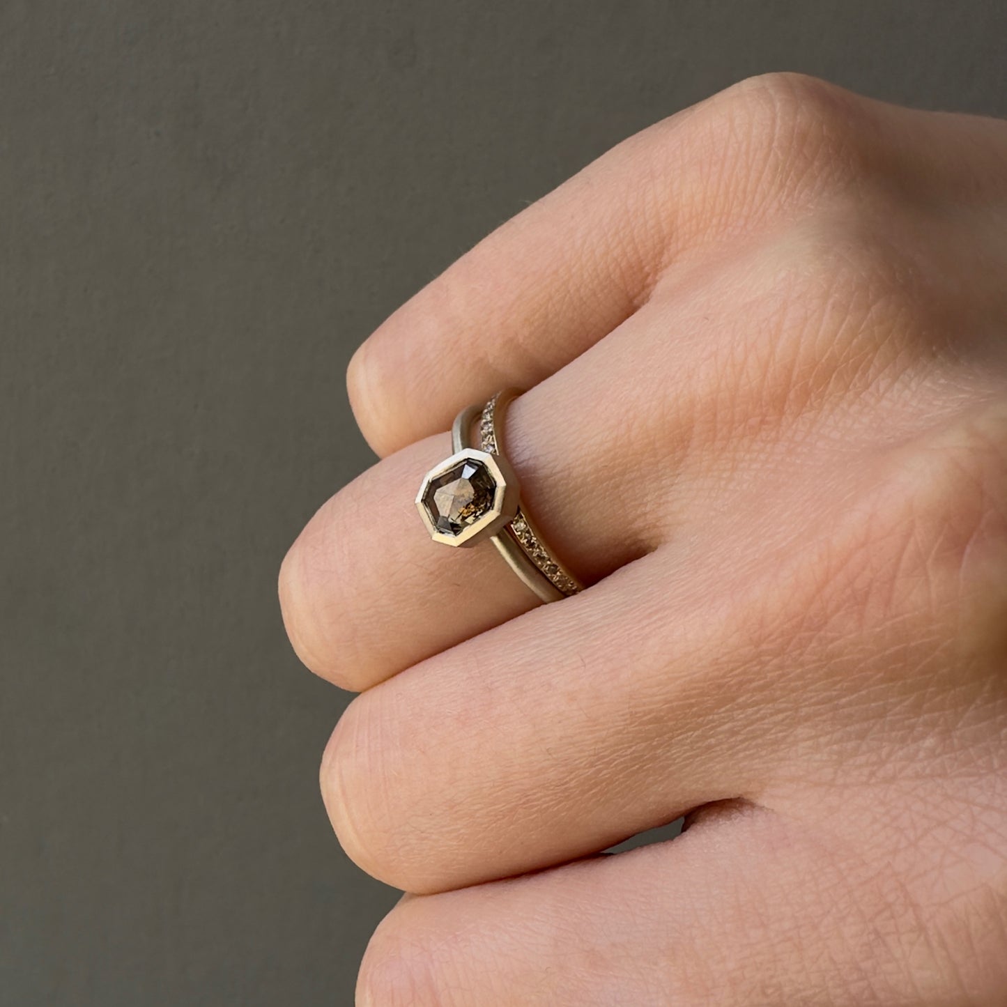 18K White Gold on Model