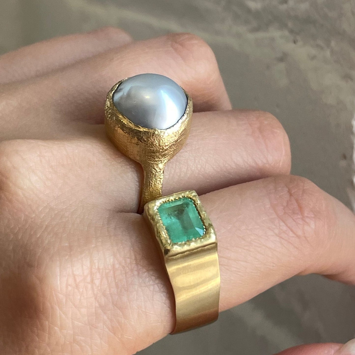 18K Yellow Gold On Model