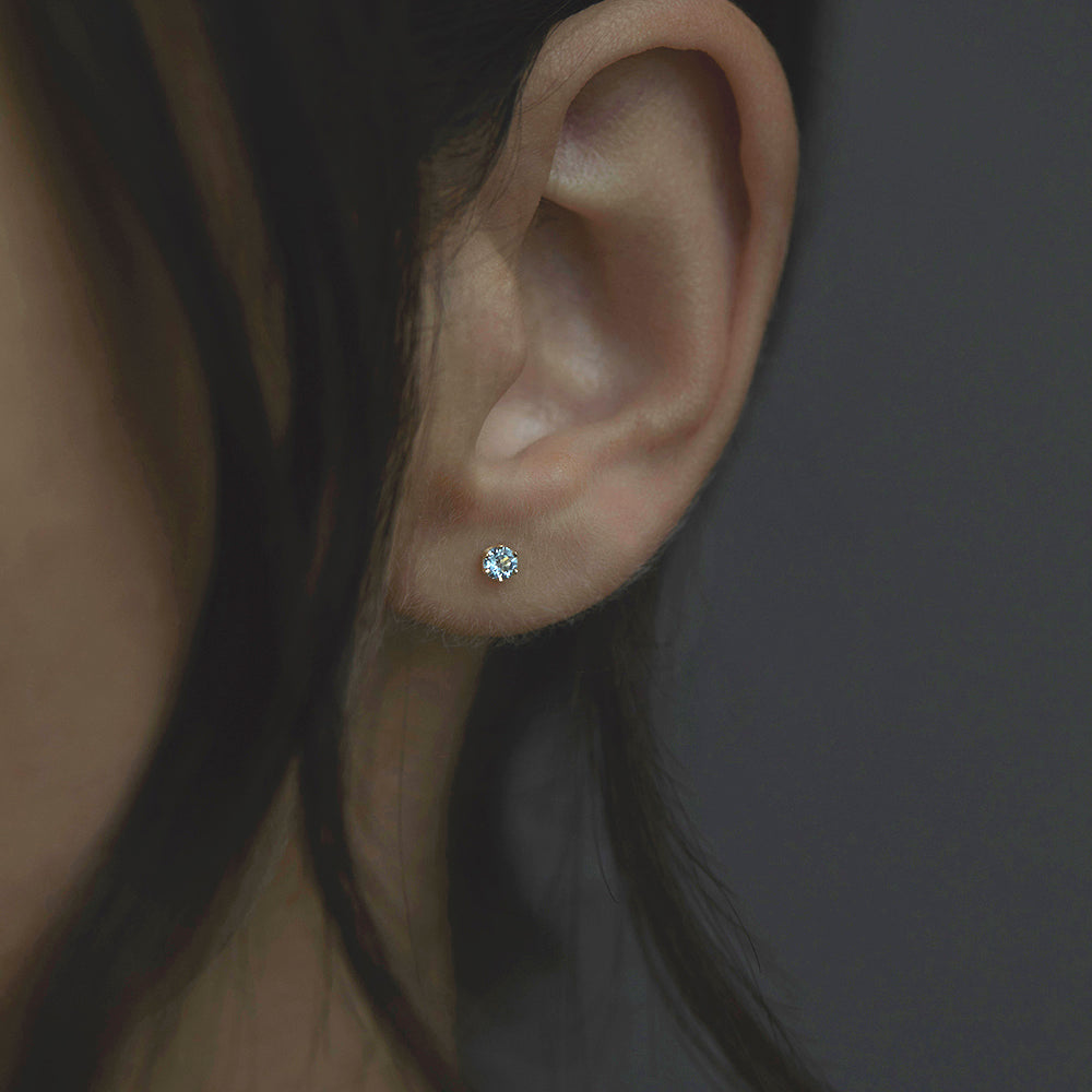 3mm Aquamarine Studs | E1902AQ