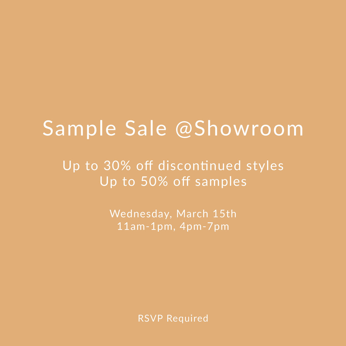 Sample Sale @Showroom