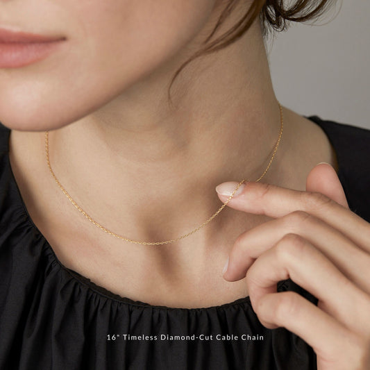 Timeless Diamond-Cut Cable Chain | CH0216, CH0218, CH0220