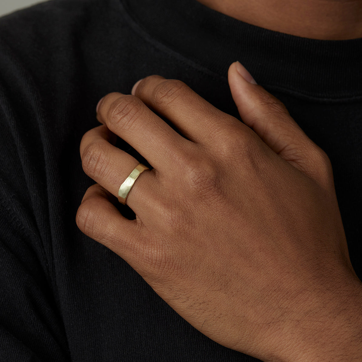 18K Yellow Gold on Model