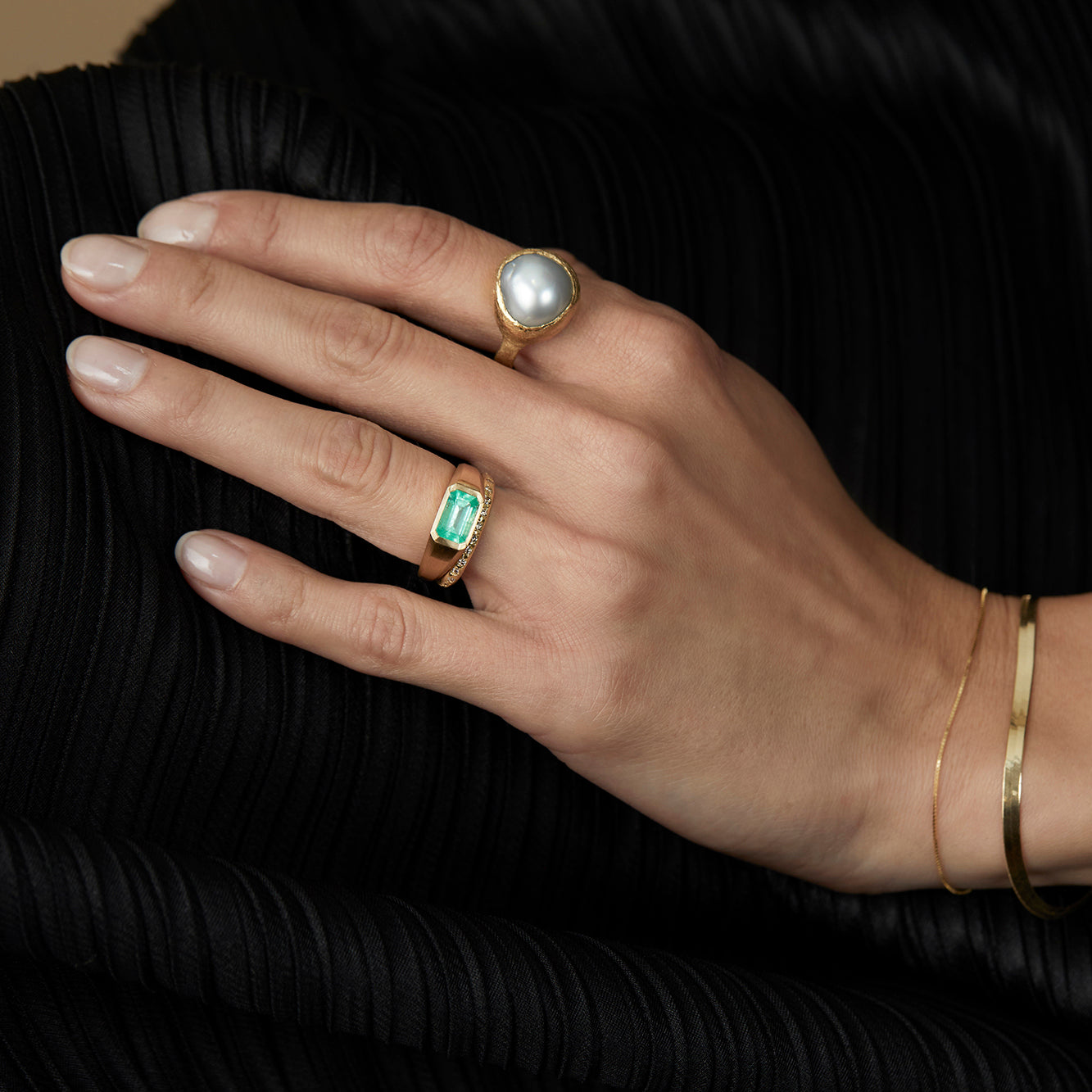 18K Yellow Gold on Model