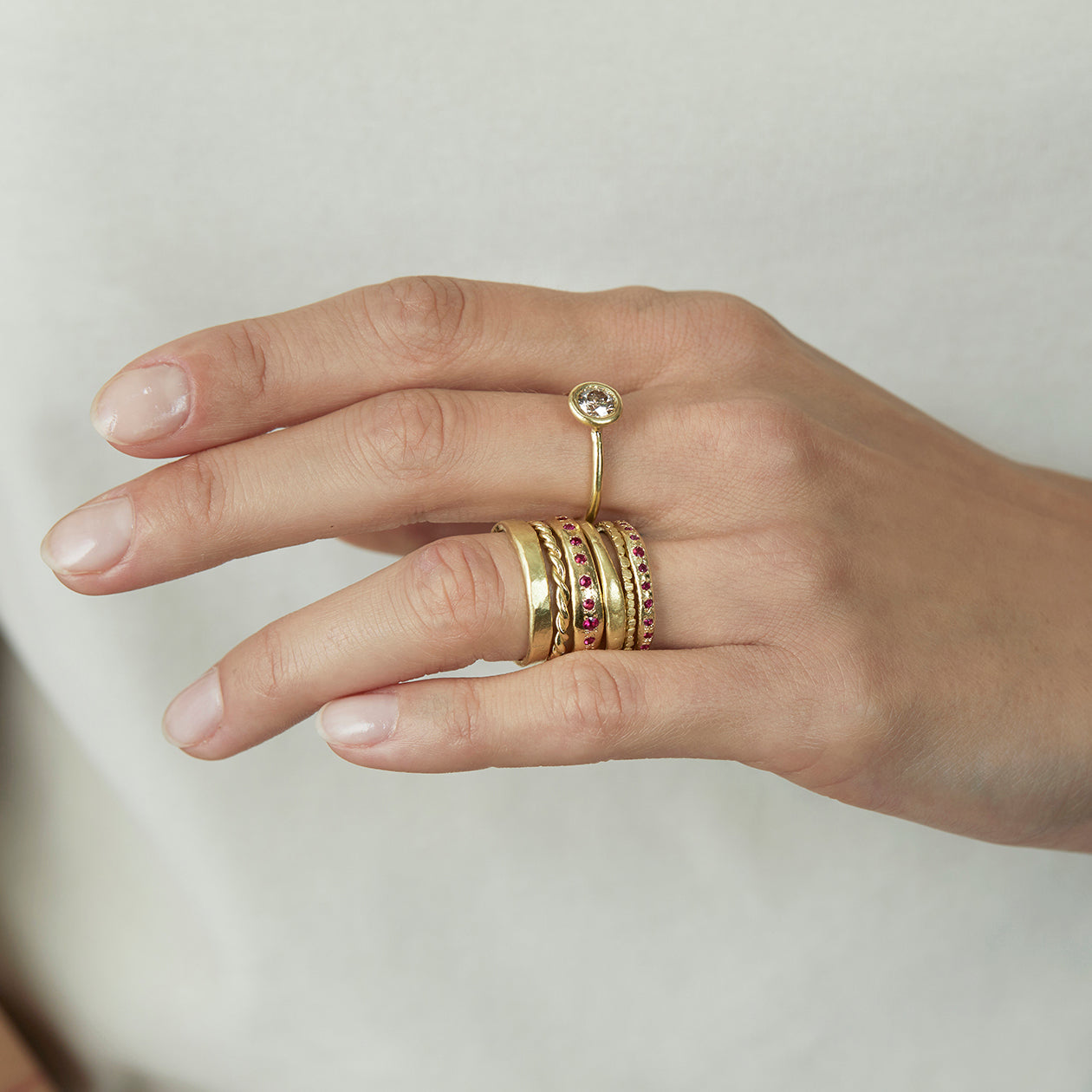 18K Yellow Gold on Model