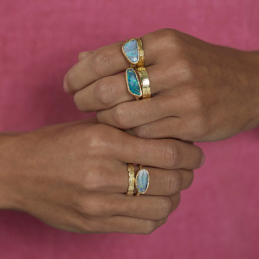 3.06 Carat One-of-a-Kind Boulder Opal Ring | OP23-OOAK