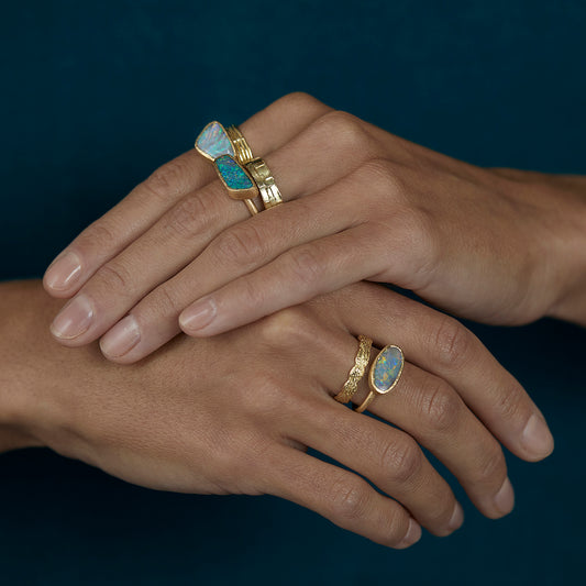 3.06 Carat One-of-a-Kind Boulder Opal Ring | OP23-OOAK