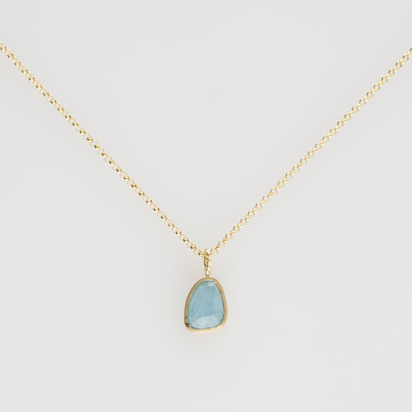 2.57 Carat One-of-a-Kind Rose Cut Aquamarine Necklace | AQN2-OOAK