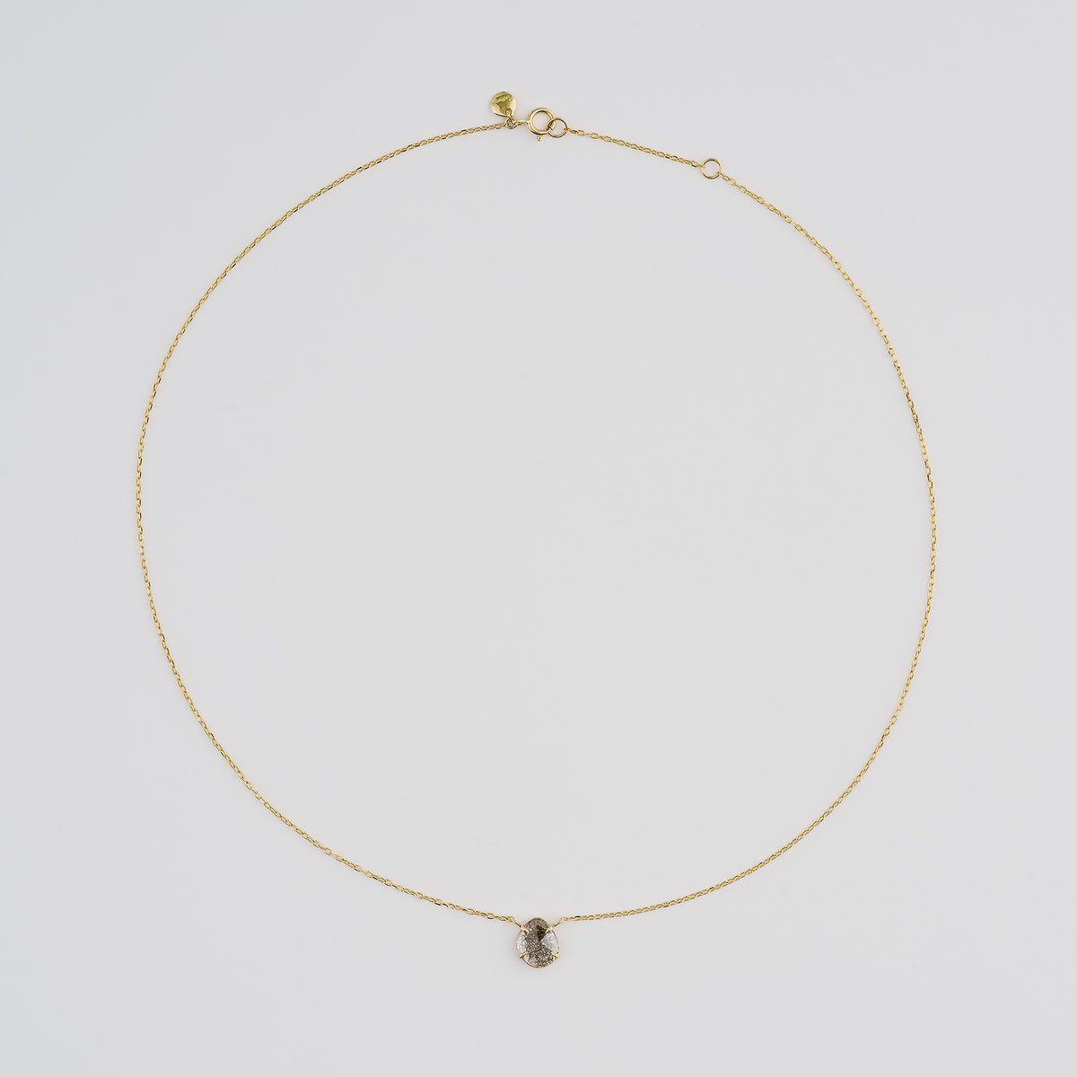 0.51 Carat One-of-a-Kind Sliced Salt and Pepper Diamond Necklace | DN33-OOAK