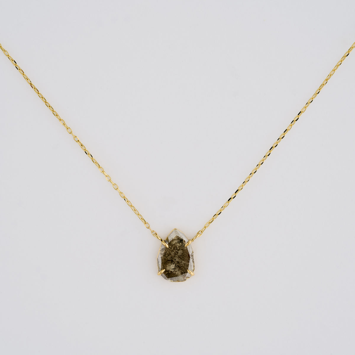 0.87 Carat One-of-a-Kind Sliced Salt and Pepper Diamond Necklace | DN34-OOAK