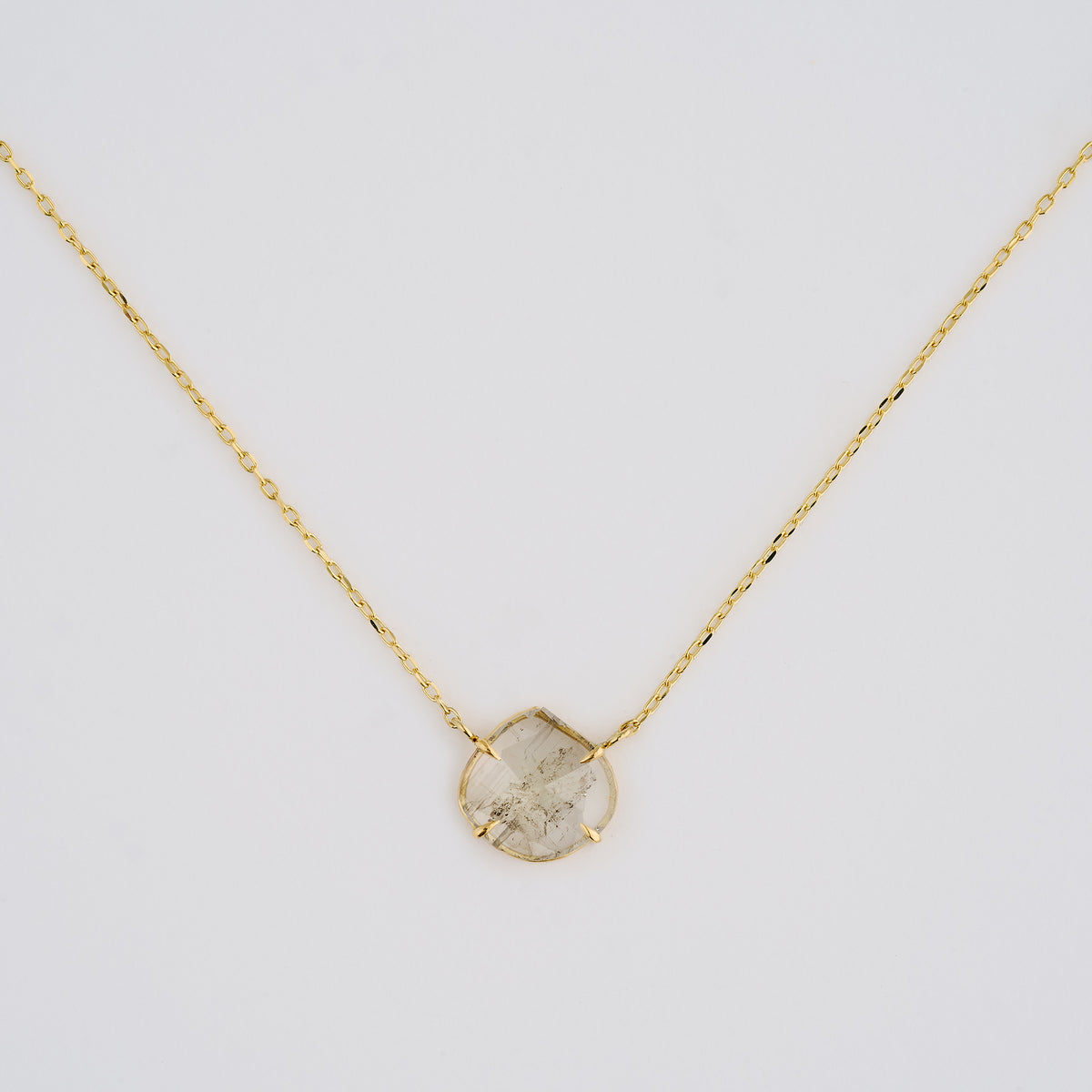1.3 Carat One-of-a-Kind Sliced Misty Grey Diamond Necklace | DN36-OOAK