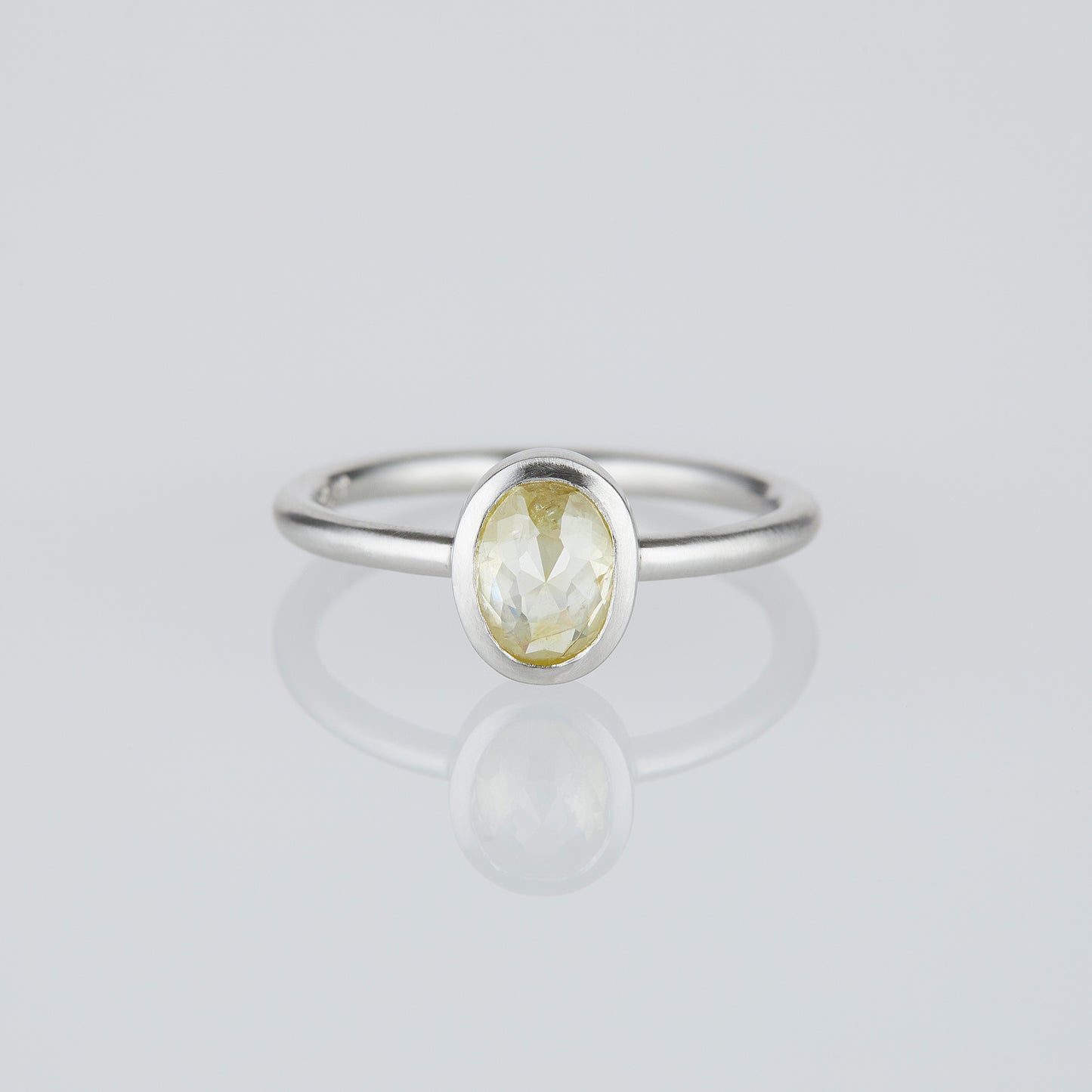 0.95 Carat One-of-a-Kind Rose Cut Light Yellow Diamond Ring | DR190-OOAK