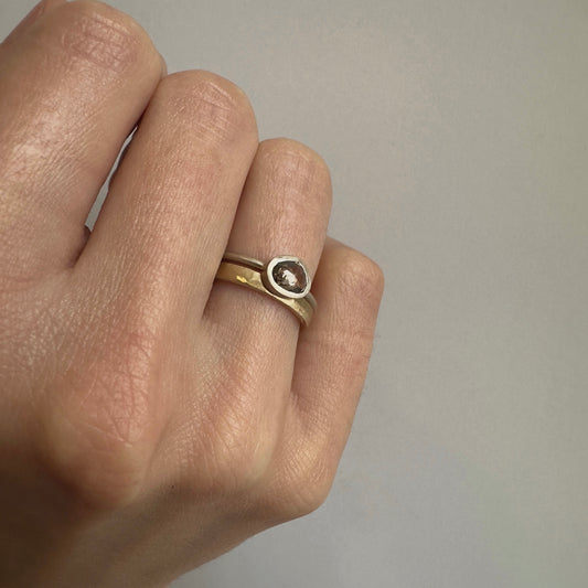 0.66 Carat One-of-a-Kind Rose Cut Brown Diamond Ring | DR193-OOAK