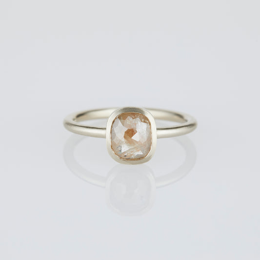 1.23 Carat One-of-a-Kind Rose Cut Grey Orange Diamond Ring | DR196-OOAK