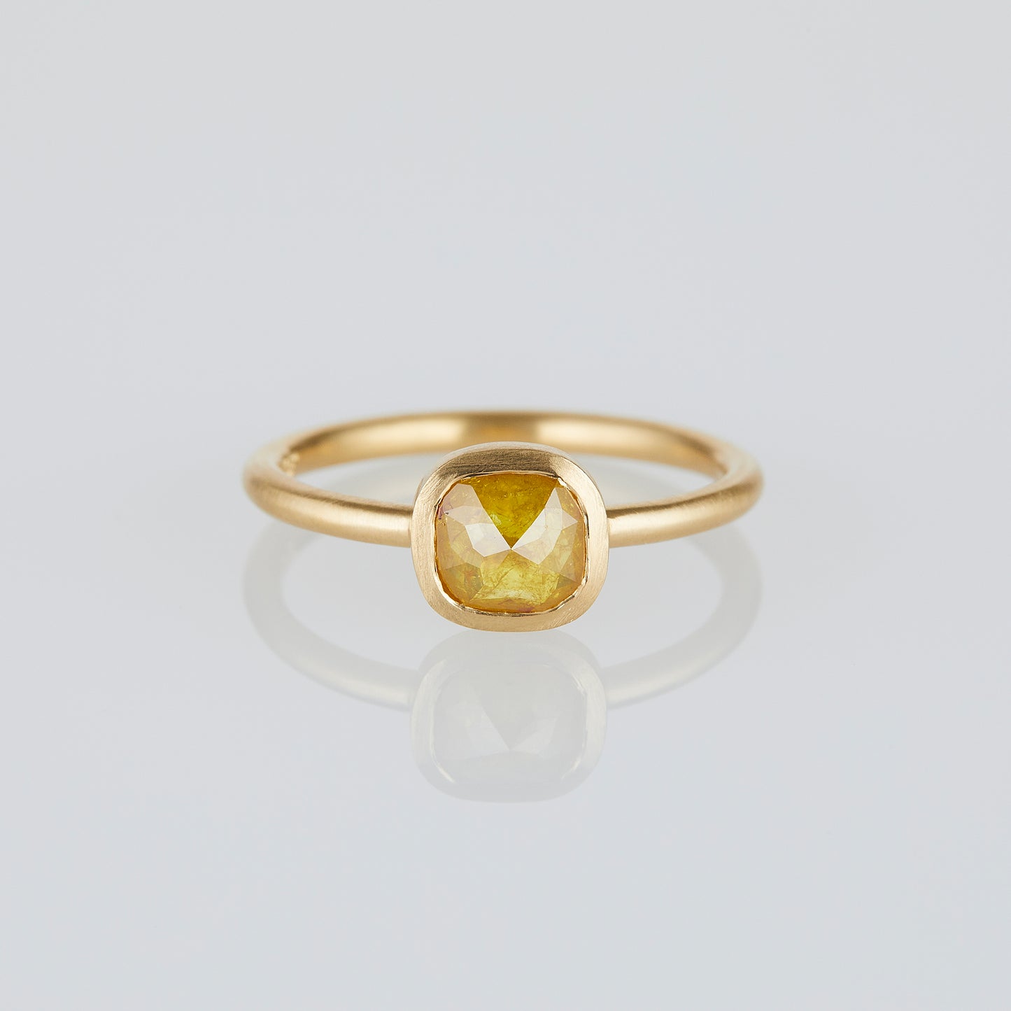 0.79 Carat One-of-a-Kind Rose Cut Yellow Diamond Ring | DR199-OOAK