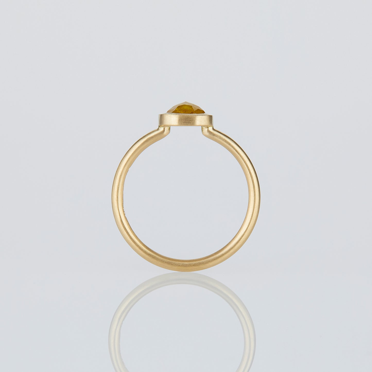 0.79 Carat One-of-a-Kind Rose Cut Yellow Diamond Ring | DR199-OOAK