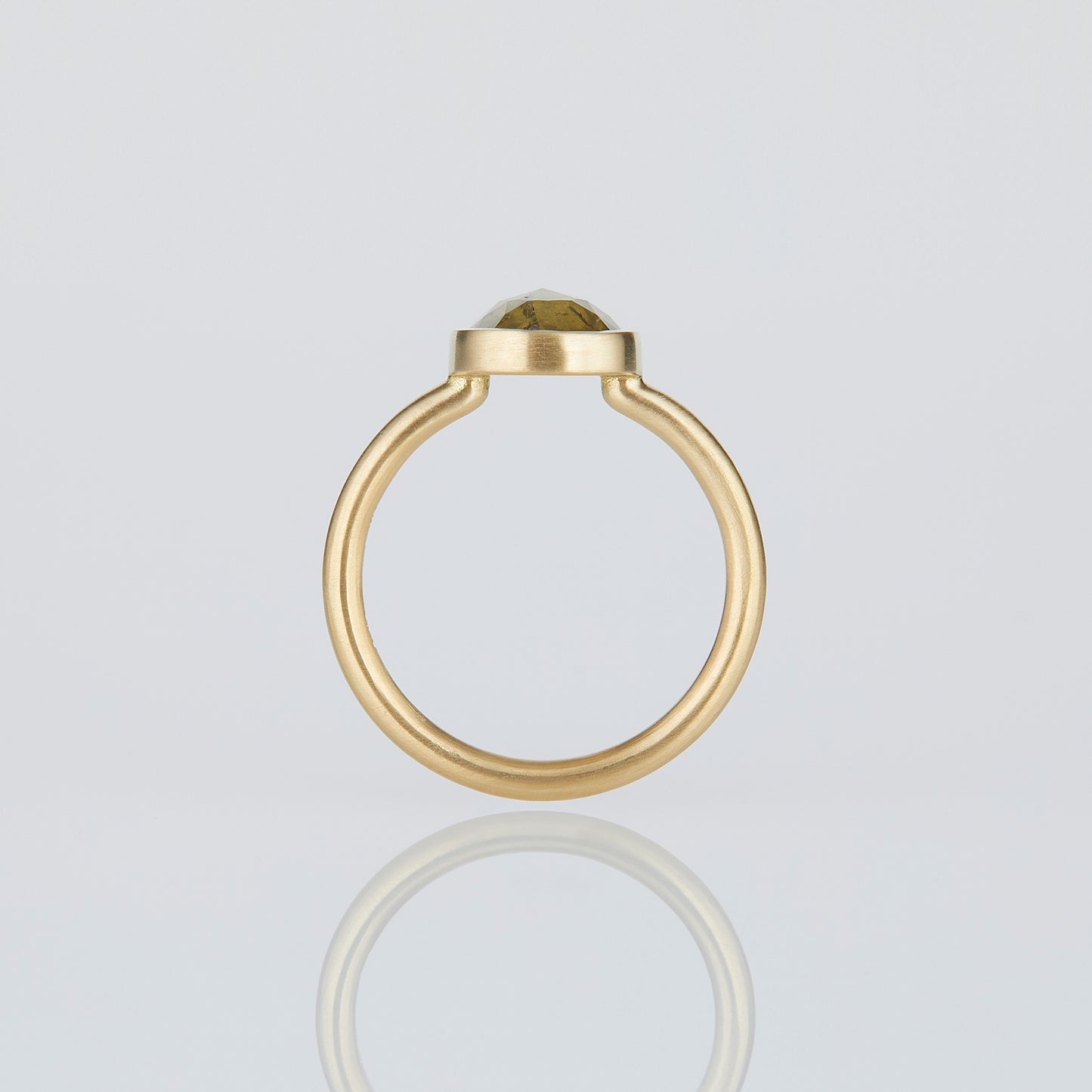 2.74 Carat One-of-a-Kind Rose Cut Yellowish Grey Diamond Ring | DR204-OOAK