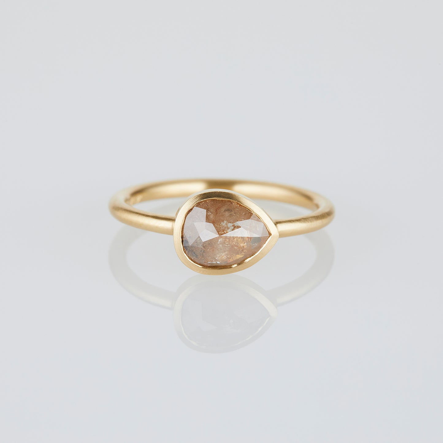 0.99 Carat One-of-a-Kind Rose Cut Grey x Orange Diamond Ring | DR205-OOAK