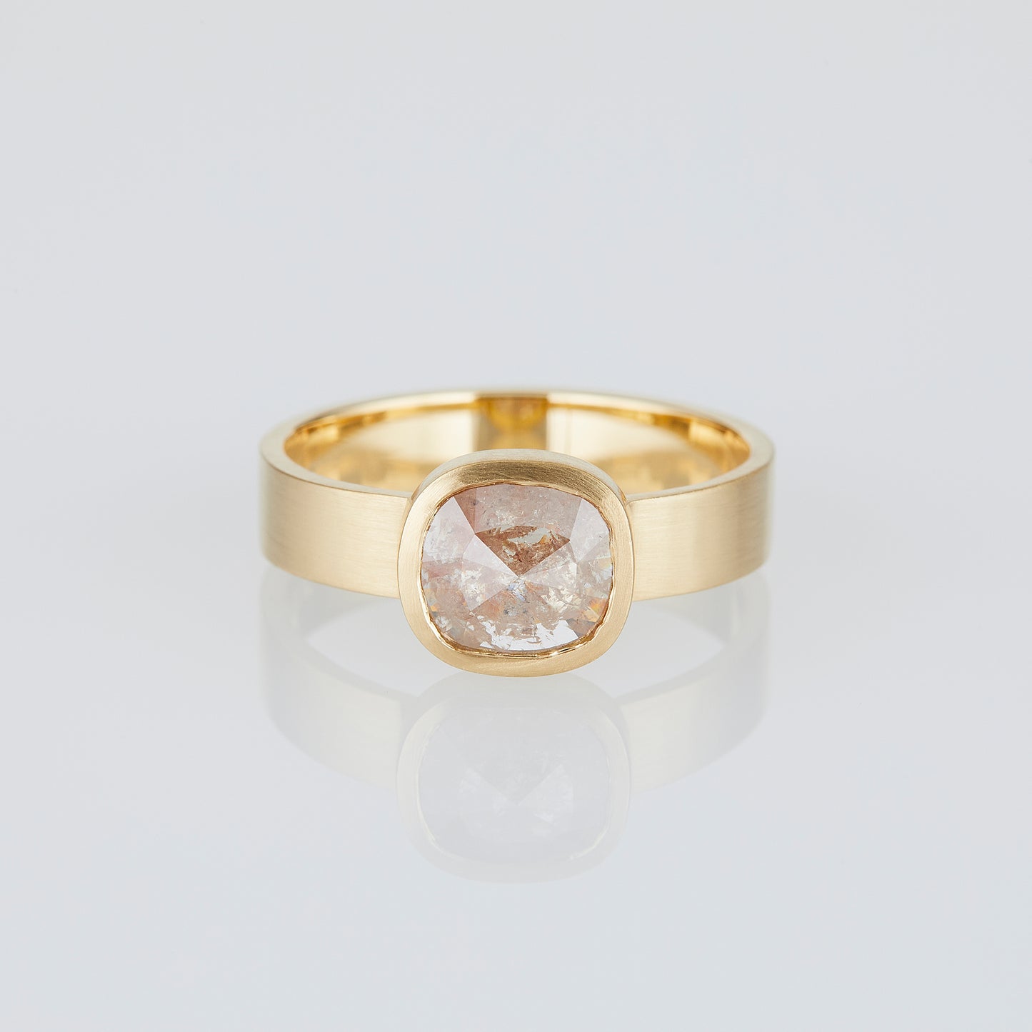 1.38 Carat One-of-a-Kind Rose Cut Grey x Orange Diamond Ring | DR210-OOAK