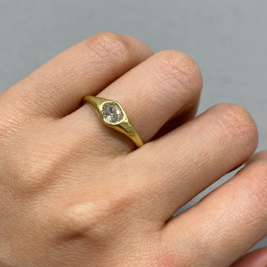 0.38 Carat One-of-a-Kind Old Mine Cut Diamond Ring | DR215-OOAK