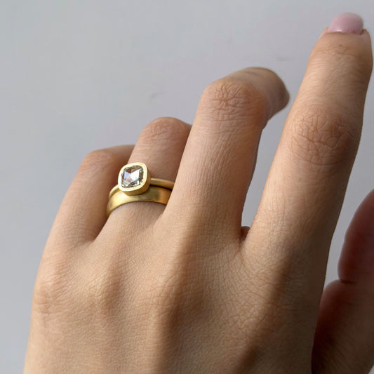 1.13 Carat One-of-a-Kind Rose Cut White Diamond Ring | DR237-OOAK