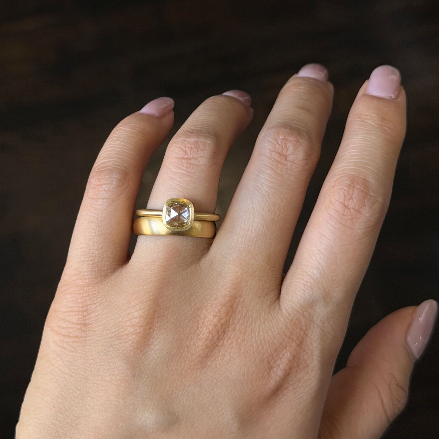 1.13 Carat One-of-a-Kind Rose Cut White Diamond Ring | DR237-OOAK