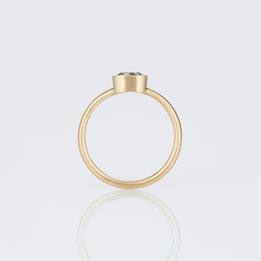 0.77 Carat One-of-a-Kind Cushion Modified Brilliant Cut Fancy Grey Diamond Ring | DR240-OOAK