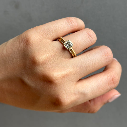 0.9 Carat One-of-a-Kind Cushion Modified Brilliant Cut White Diamond Ring | DR242-OOAK