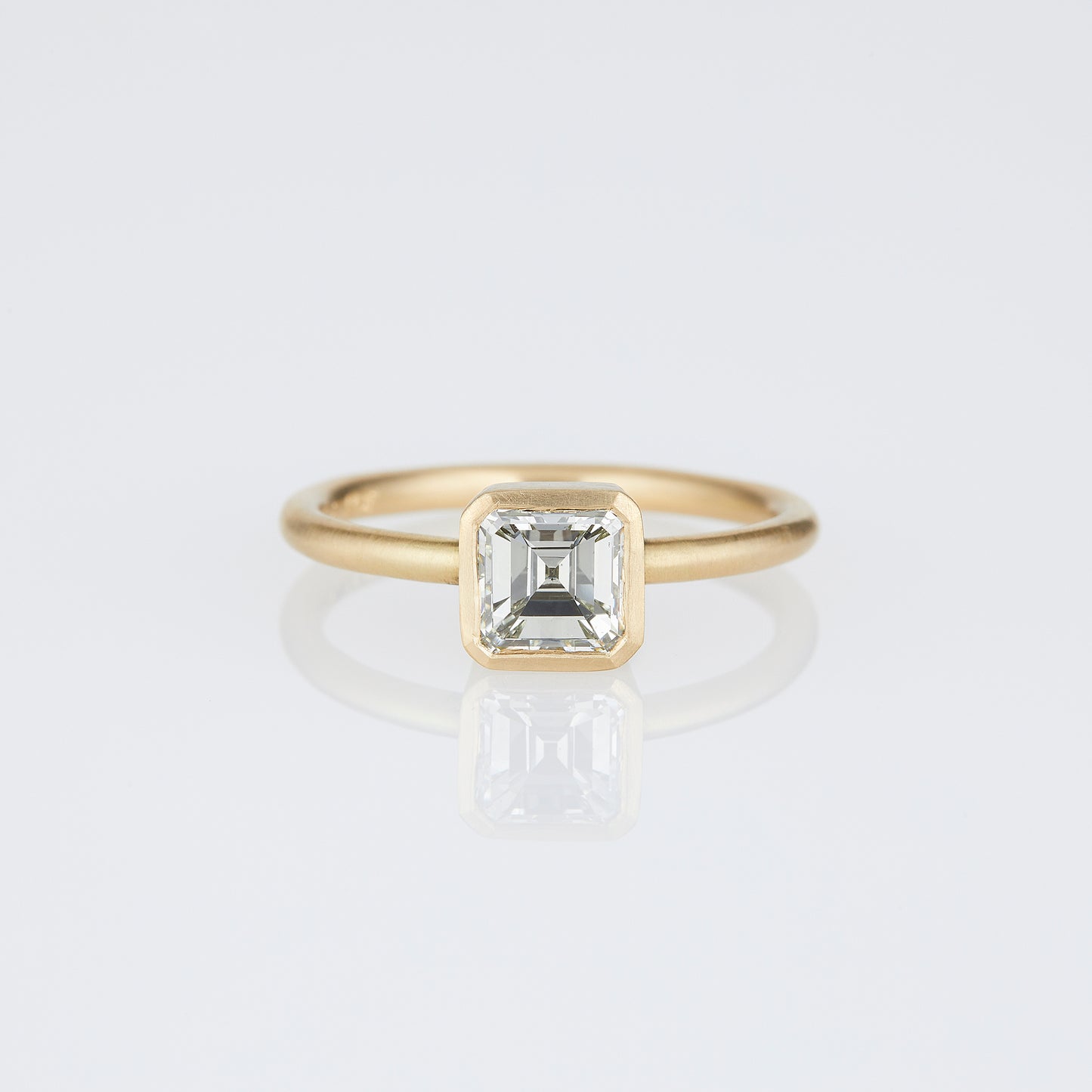 1.00 Carat One-of-a-Kind Assher Cut White Diamond Ring | DR243-OOAK