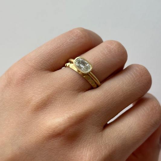 1.01 Carat One-of-a-Kind Cushion Modified Brilliant Cut White Diamond Ring | DR244-OOAK