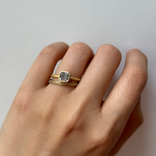 1.02 Carat One-of-a-Kind Step Cut Mauve Diamond Ring | DR245-OOAK