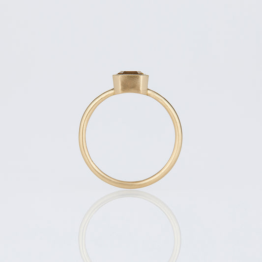 1.03 Carat One-of-a-Kind Assher Cut Amber Brown Diamond Ring | DR246-OOAK