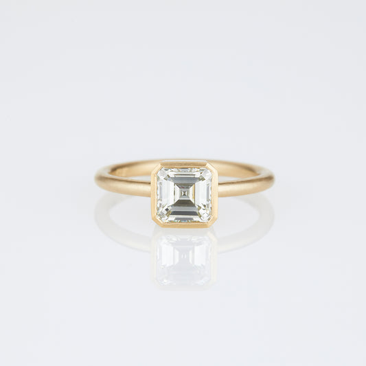 1.51 Carat One-of-a-Kind Assher Cut White Diamond Ring | DR249-OOAK