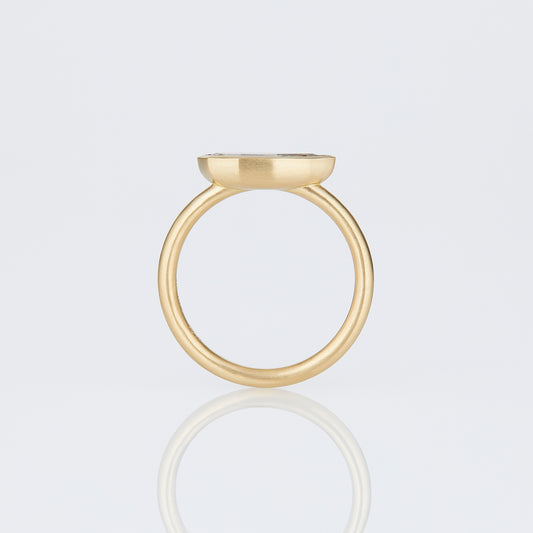 1.52 Carat One-of-a-Kind Modified Pear Step Cut Fancy Brown-Yellow Diamond Ring | DR250-OOAK