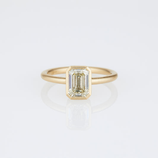 1.61 Carat One-of-a-Kind Emerald Cut White Diamond Ring | DR252-OOAK