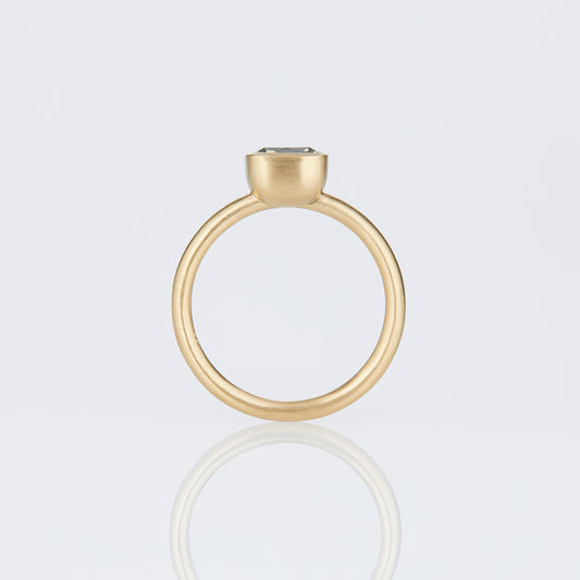 1.78 Carat One-of-a-Kind Cushion Cut Misty Olive Grey Diamond Ring | DR253-OOAK