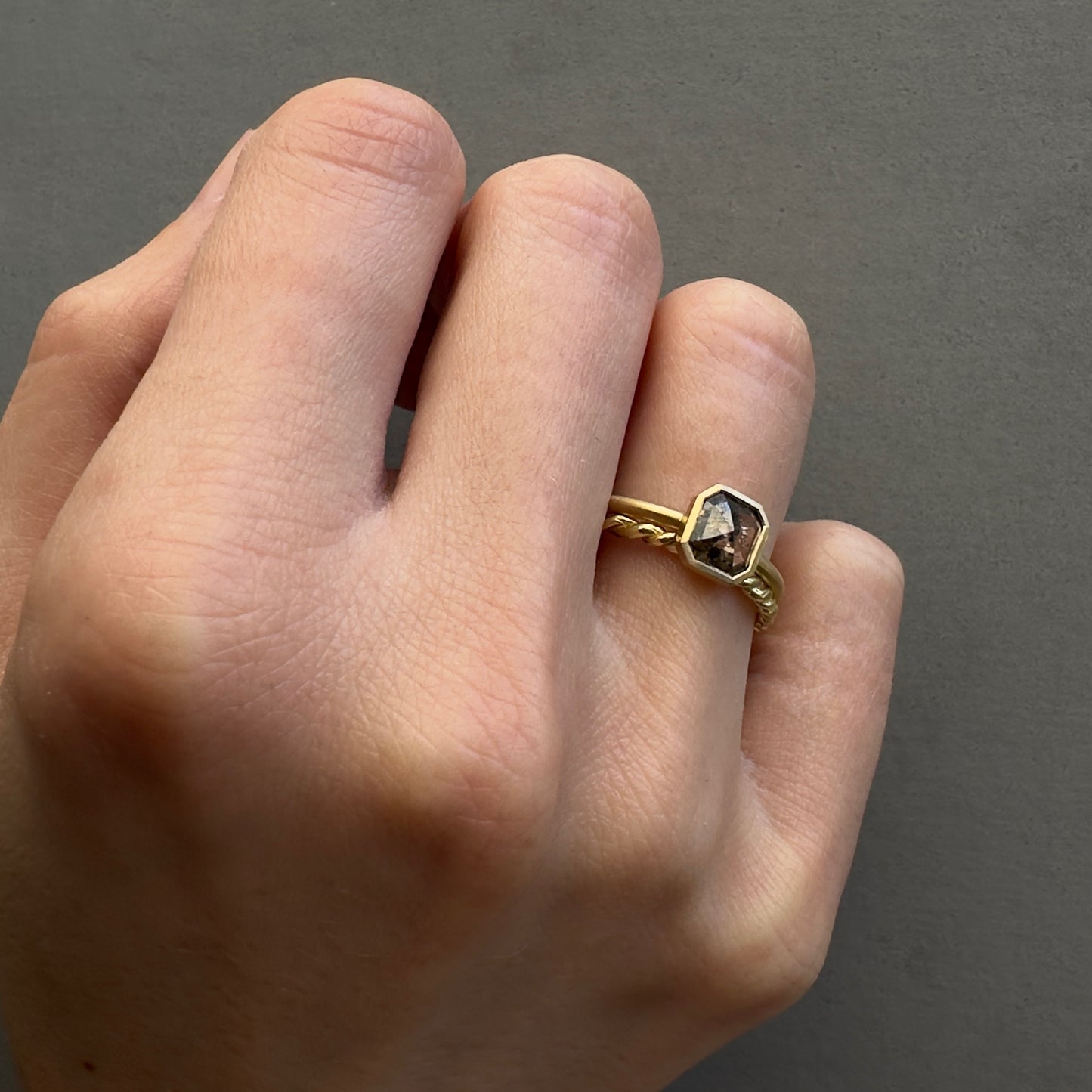 18K Yellow Gold  on Model