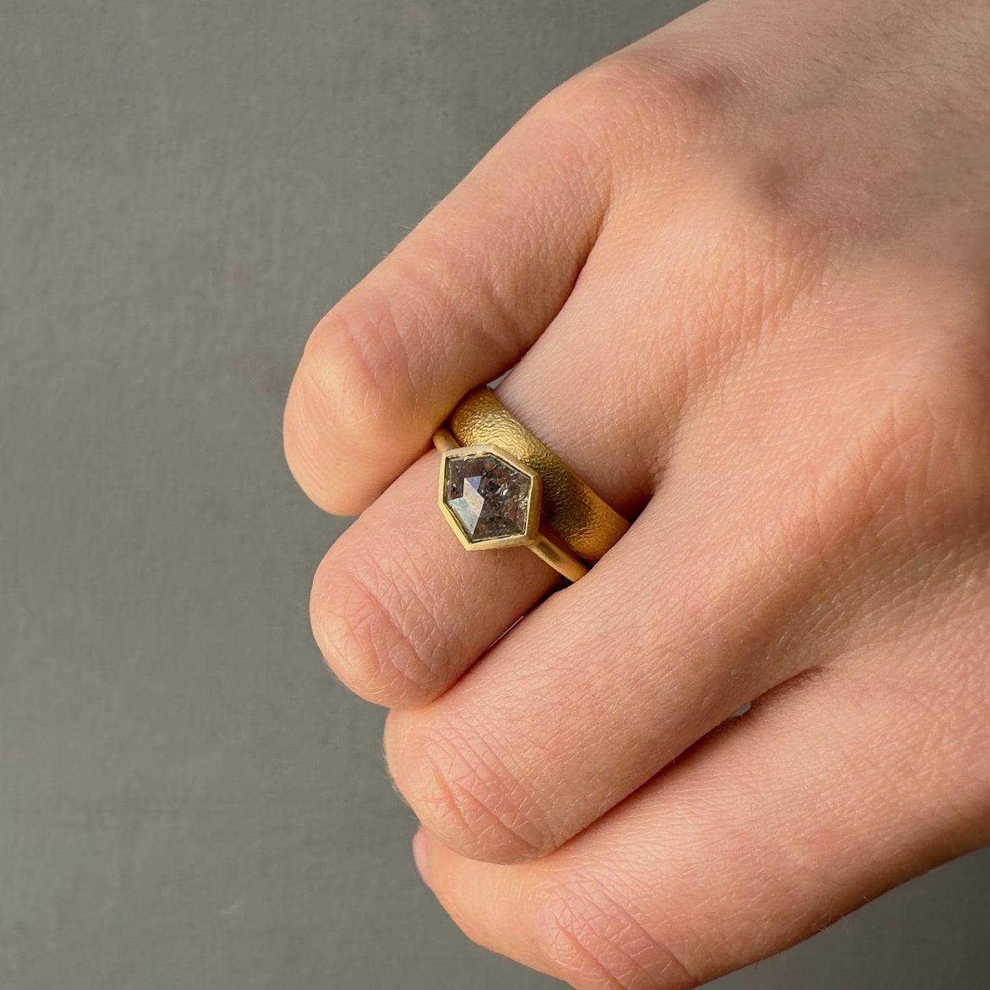 18K Yellow Gold  on Model