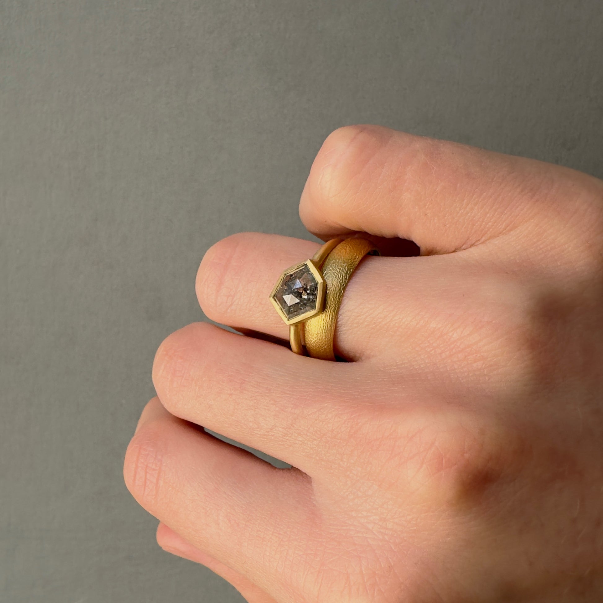 18K Yellow Gold  on Model