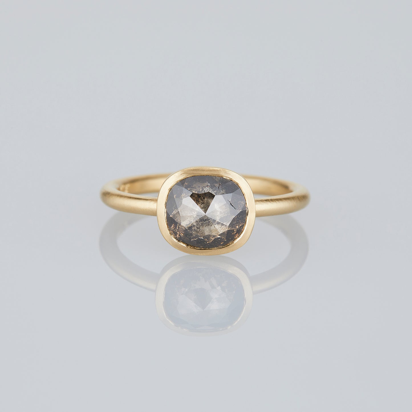 1.64 Carat One-of-a-Kind Rose Cut Smoky Black Diamond Ring | DR266-OOAK