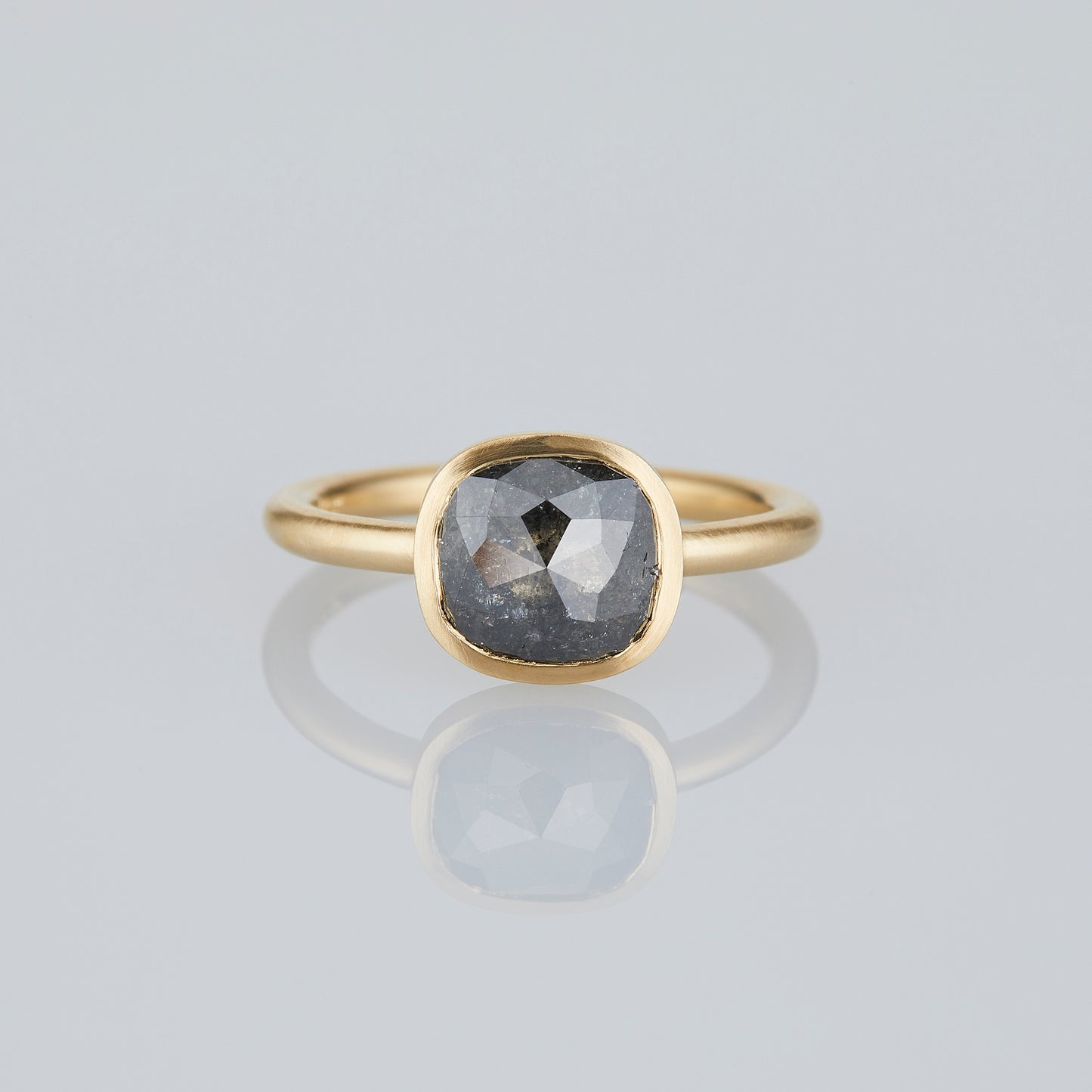 1.77 Carat One-of-a-Kind Rose Cut Smoky Black Diamond Ring | DR267-OOAK