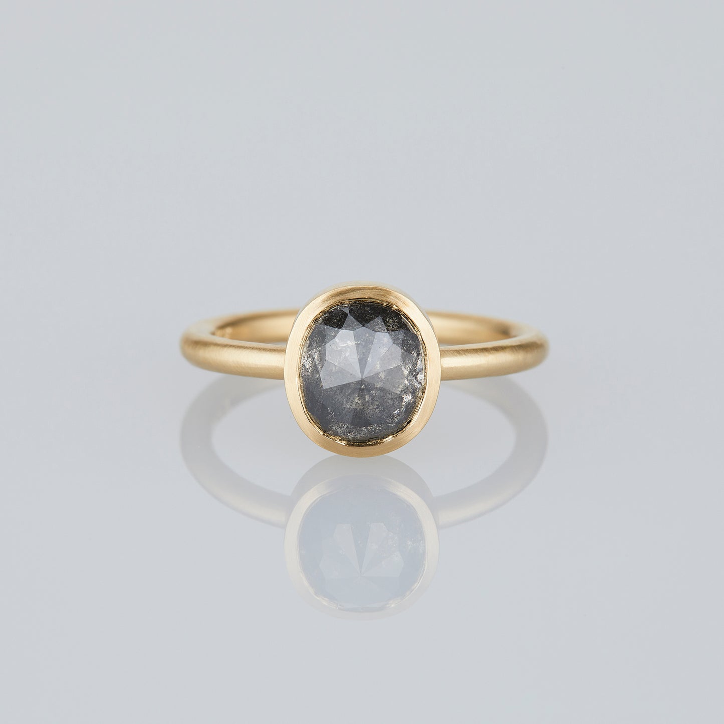 2.5 Carat One-of-a-Kind Rose Cut Salt & Pepper Diamond Ring | DR269-OOAK