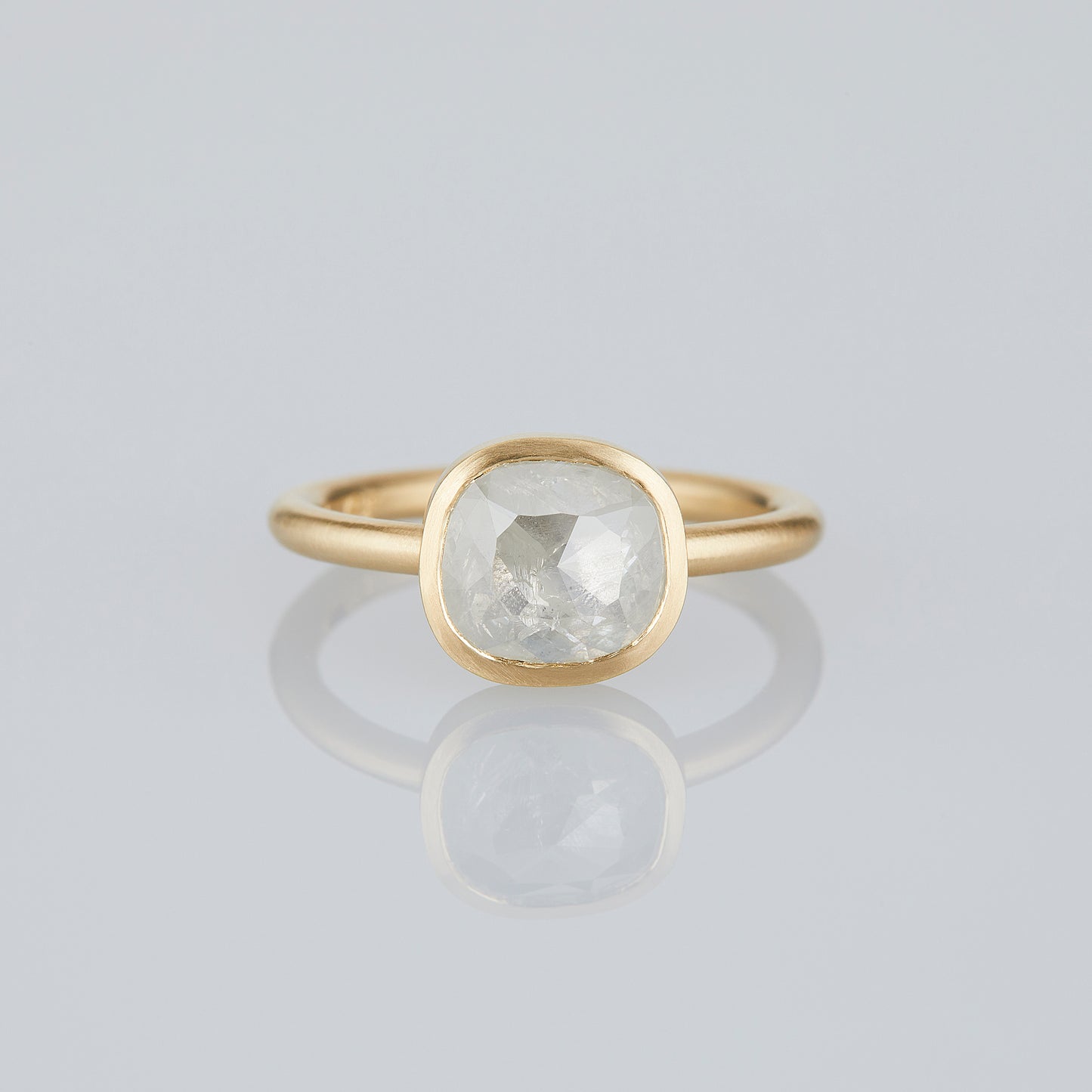 2.19 Carat One-of-a-Kind Rose Cut Misty Grey Diamond Ring | DR270-OOAK