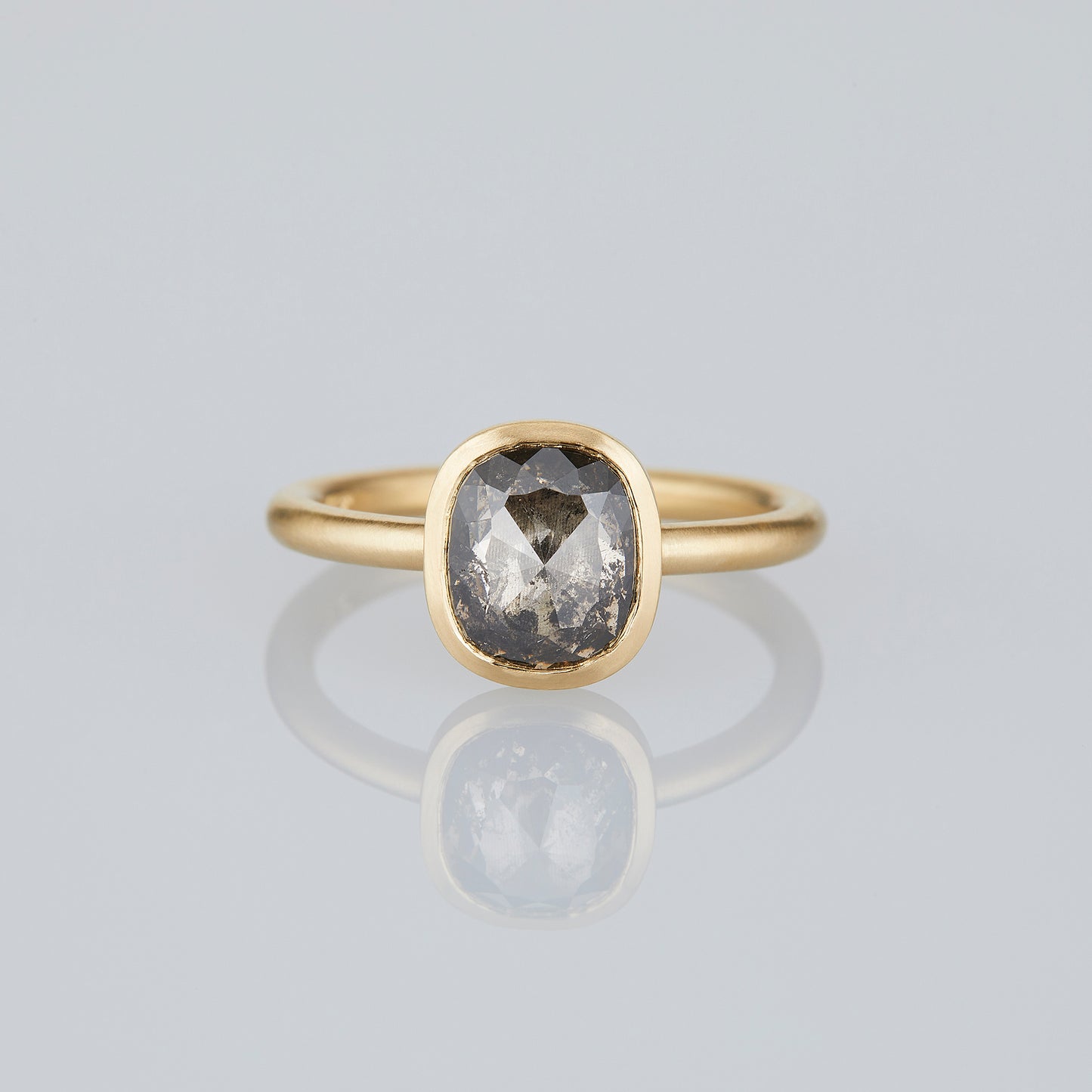 1.6 Carat One-of-a-Kind Rose Cut Smoky Black Diamond Ring | DR271-OOAK