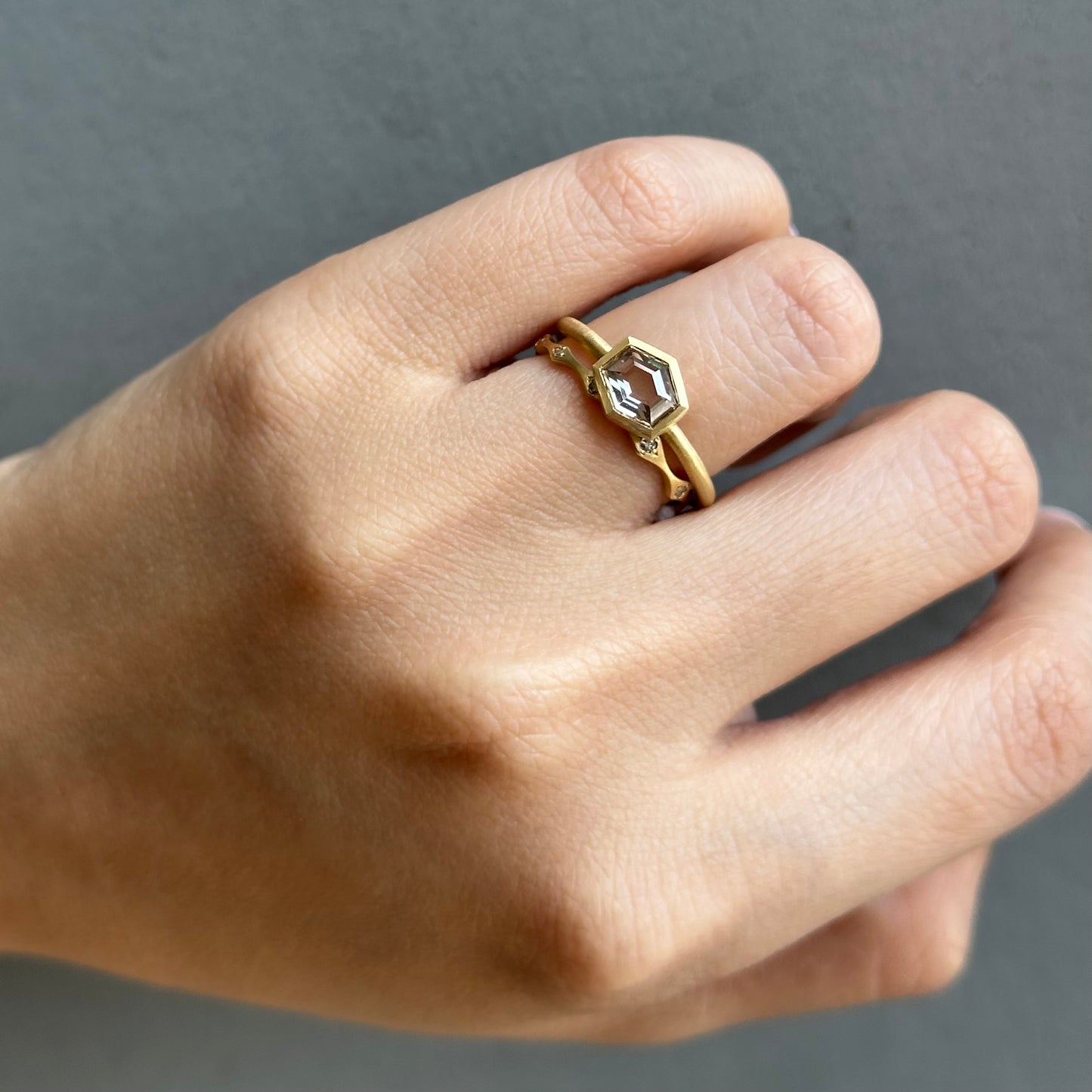 1.07 Carat One-of-a-Kind Rose Cut Taupe Brown Diamond Ring | DR278-OOAK