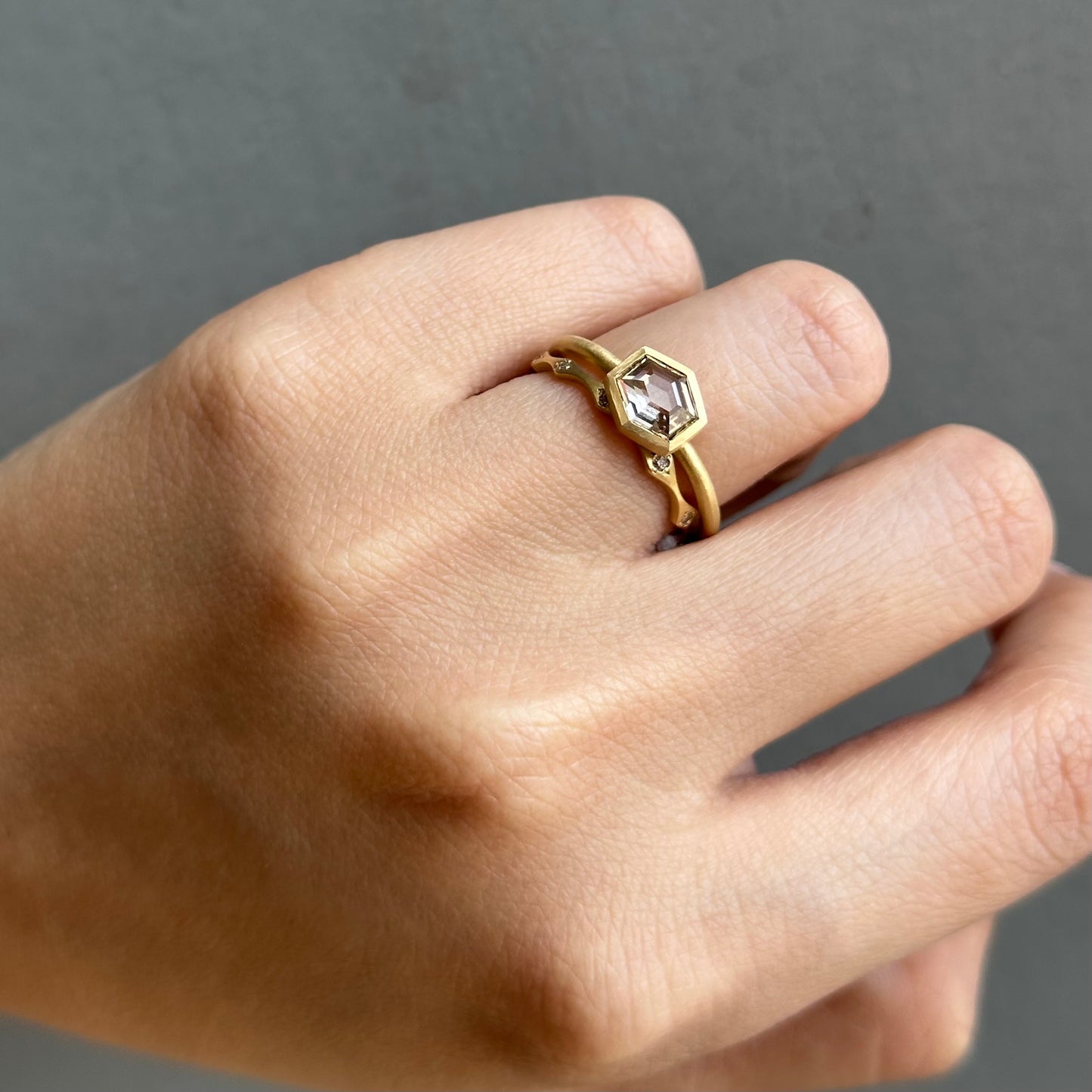 1.07 Carat One-of-a-Kind Rose Cut Taupe Brown Diamond Ring | DR278-OOAK