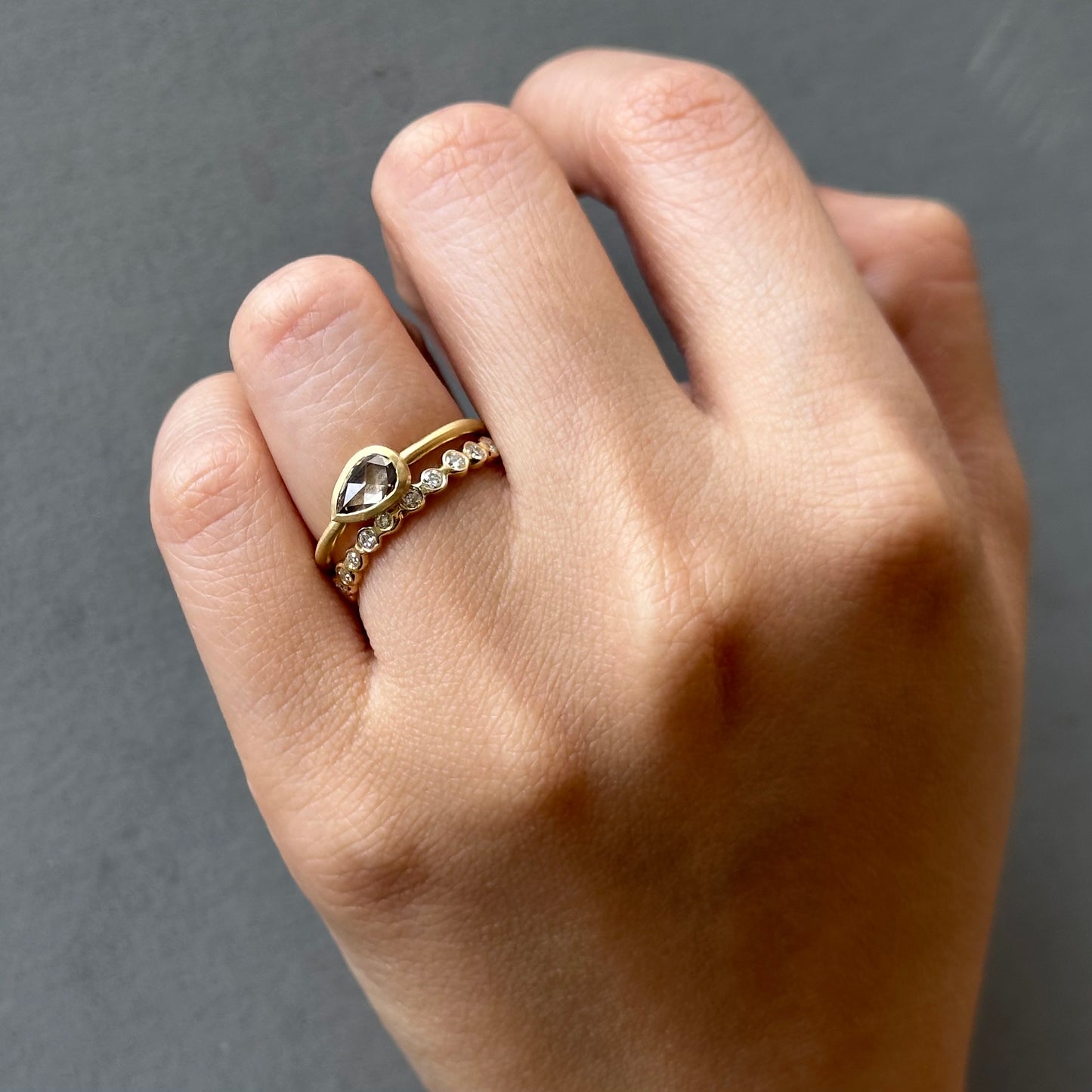 0.44 Carat One-of-a-Kind Rose Cut Brown Diamond Ring | DR279-OOAK