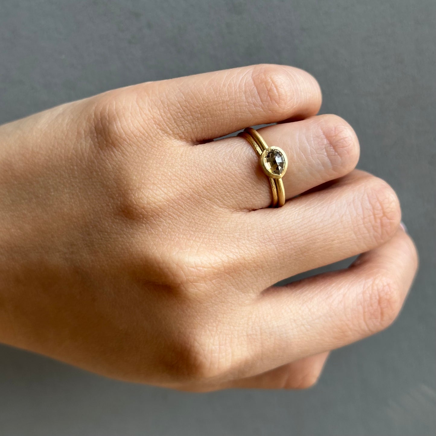 0.62 Carat One-of-a-Kind Rose Cut Brown Diamond Ring | DR280-OOAK