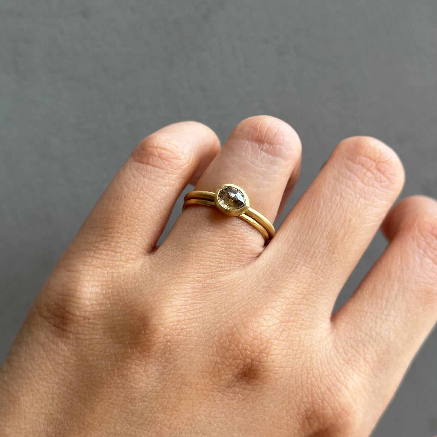 0.62 Carat One-of-a-Kind Rose Cut Brown Diamond Ring | DR280-OOAK