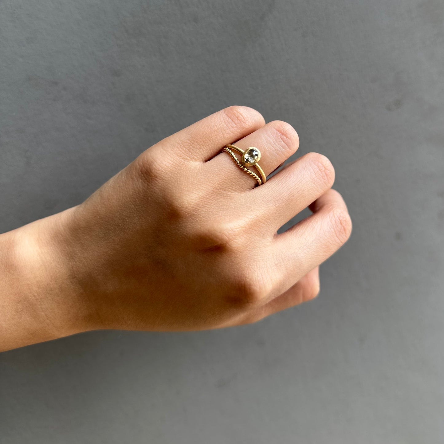 0.75 Carat One-of-a-Kind Rose Cut Taupe Diamond Ring | DR281-OOAK